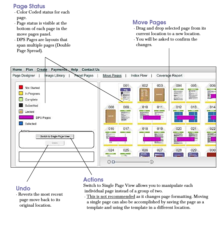 Move Pages Overview School Annual by Jostens